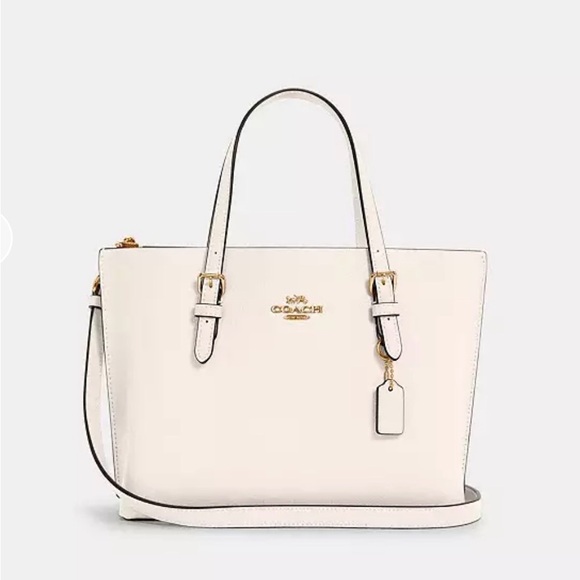 Coach Mollie 25 tote bag in chalk off white with charm - Picture 3 of 12